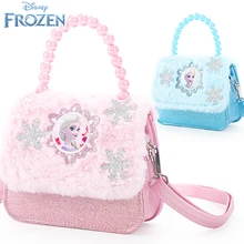 Sac à dos en peluche Elsa de dessin animé Disney, sac à bandoulière de maternelle, porte monnaie pour enfants, jouets cadeaux de noël pour filles