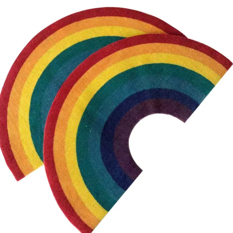 Домашний Радужный коврик, красочный напольный коврик, декоративный коврик для кухни, гостиной, спальни, домашний декор, ковер