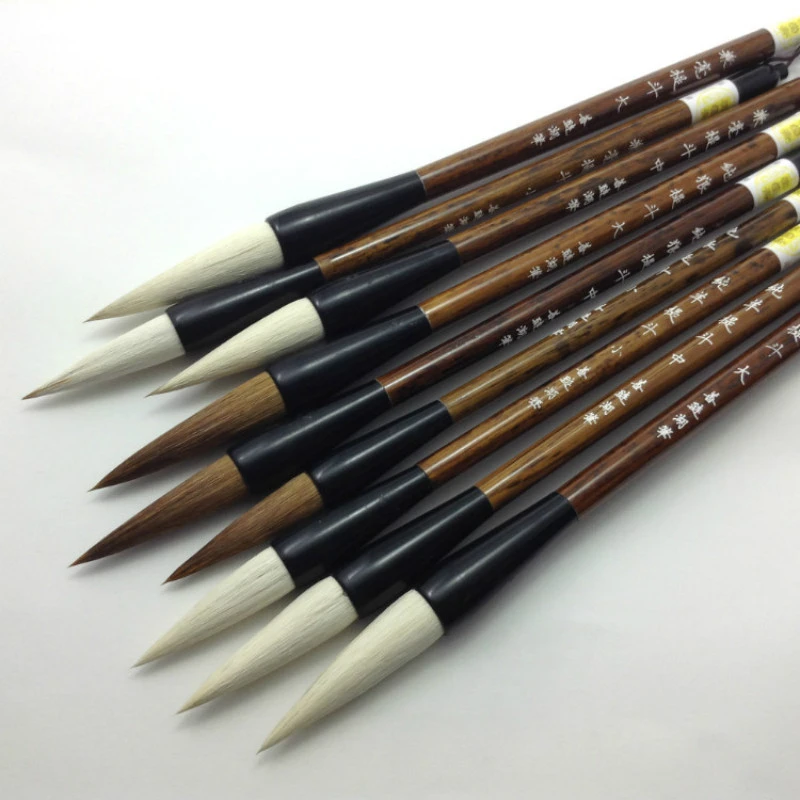 3 Pcs Cina Lukisan Kaligrafi Sikat Tinta Cina Serigala Wol Rambut Menulis Kuas Kaligrafi Freehand Kuas Lukis Kuas Cat Aliexpress