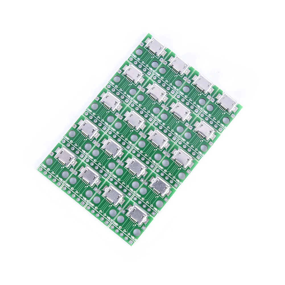 

20pcs/lot Mini Micro USB to DIP 2.54mm Adapter Connector Module Board Panel Female 5-Pin Pinboard Micro USB PCB Type Parts