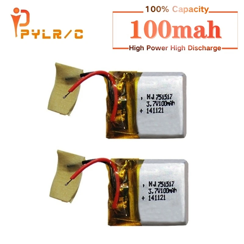 2 шт./лот 3 7 в 100 мАч Li-po Батарея для Cx10 CX-10 CX-12 JJ810 820 828 V646 4g Квадрокоптер с