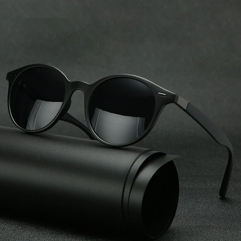 Unisex Retro Polarized Sunglasses Oval Frame For Driving Men Women_voghion.com