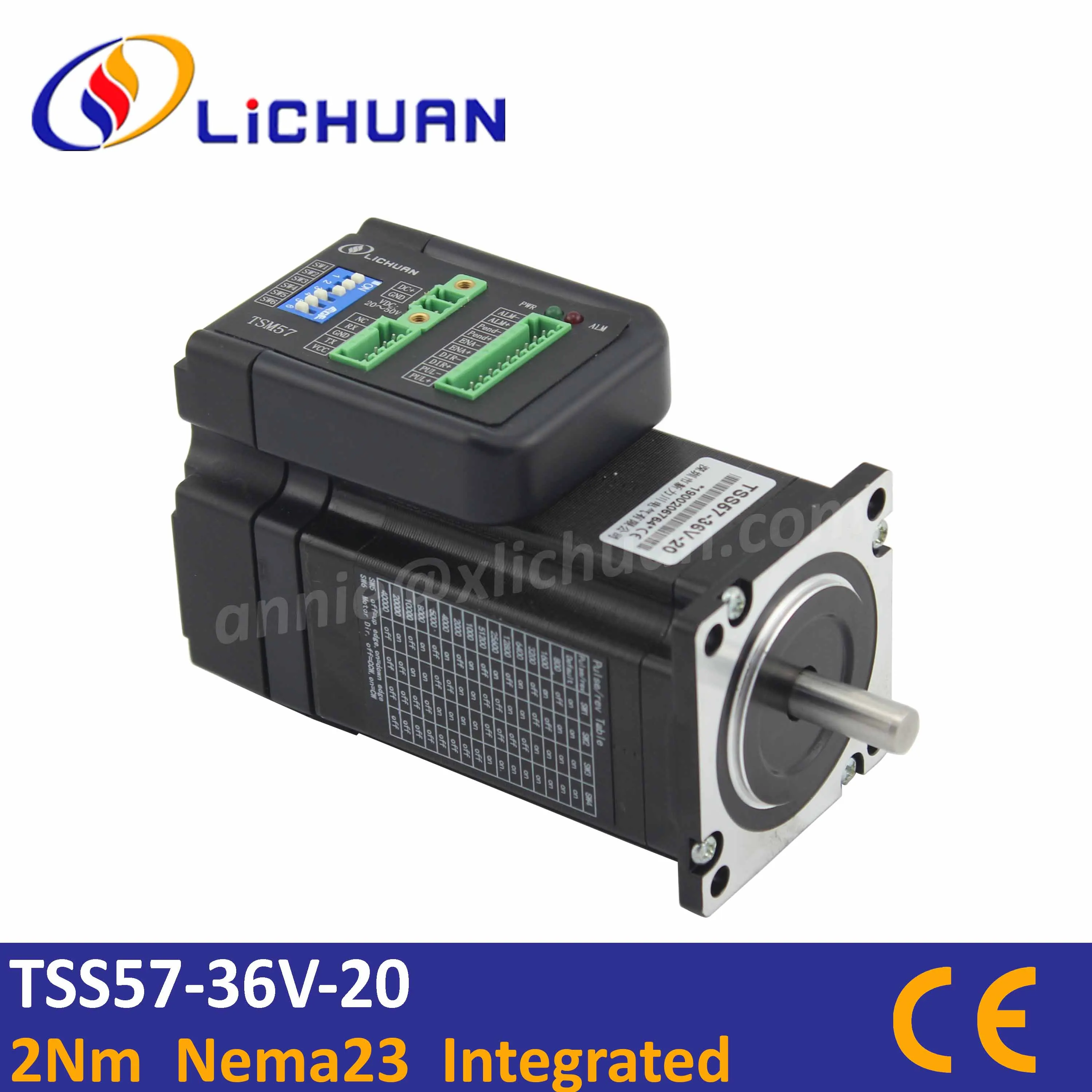 Lichuan шаговый двигатель с замкнутой обратной связью 2.0Nm D = 8 мм 285Oz-in Nema 23 гибридный