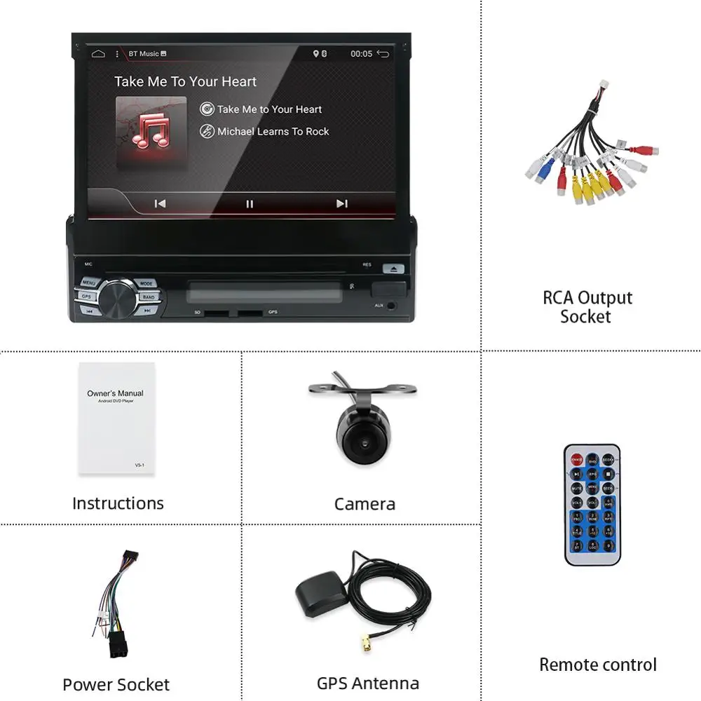 Android 10 0 Универсальный 1 Din автомобильный DVD плеер HD автомобильное радио GPS
