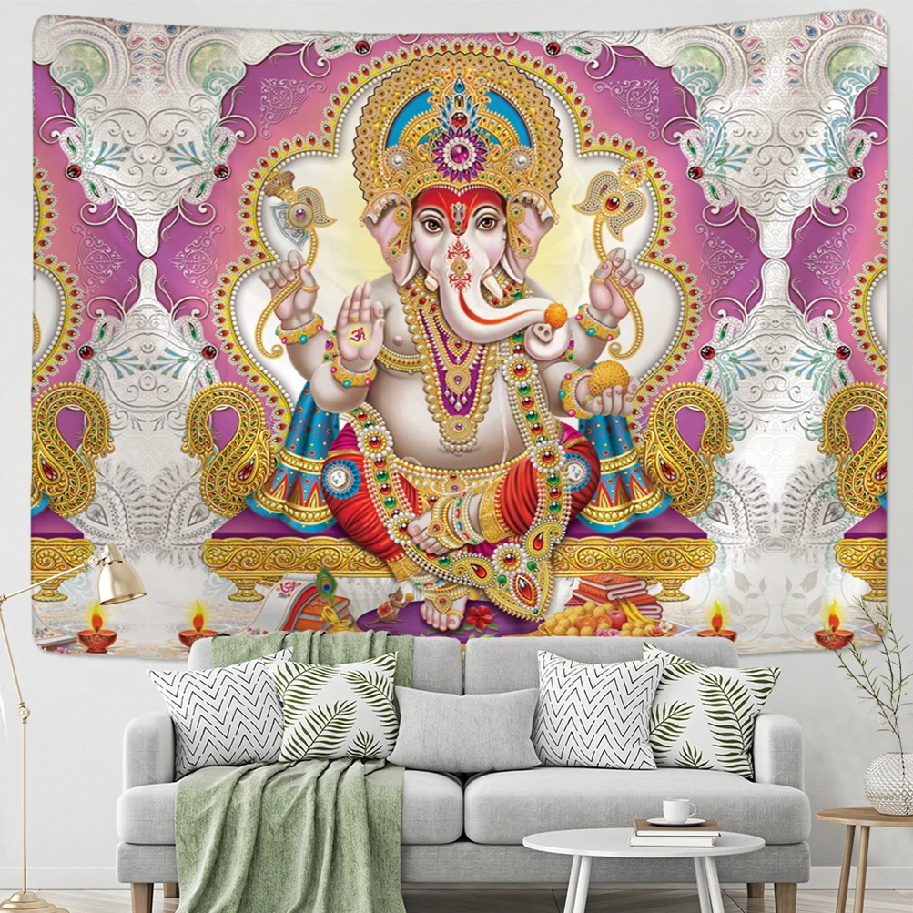 India Mandala Tapestry Elephant Buddha Aesthetic Wall Hanging 3D Print Boho Decor Vintage Decoration Psychedelic Home Decor Room tapestry decorations