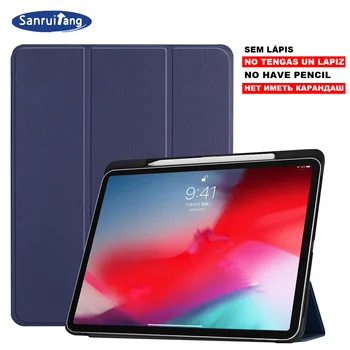 

Case for iPad Pro 11 2020 2018 Funda With Pencil Holder Smart Sleep Wake up PU Leather Trifold Stand Cover For iPad Pro 11 Case