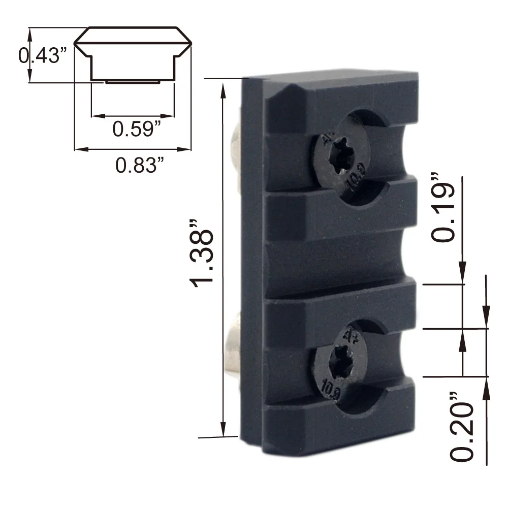 TriRock 3 слота/36 мм M-lok рельсовые секции Piatinny/Weaver Mount Segment Fit M-lok Handguard Attachment_Black/Red/Tan цвета