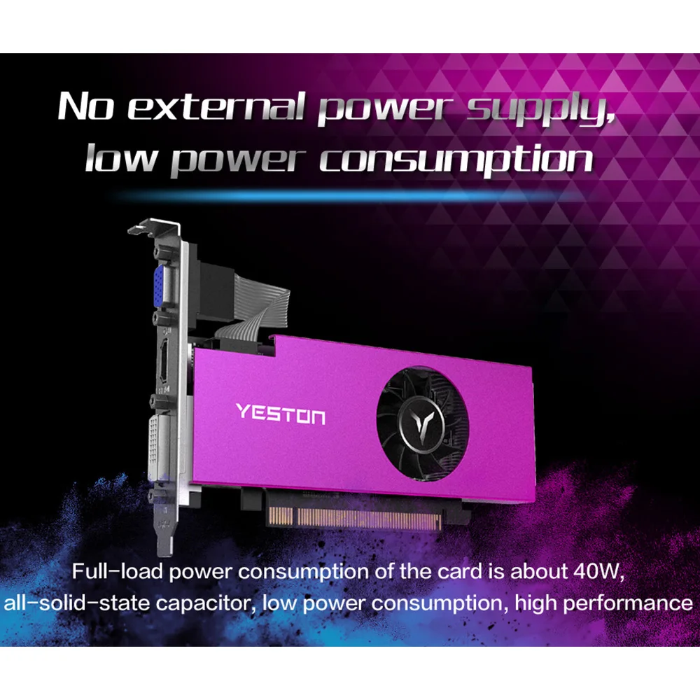 Видеокарта Yeston Radeon mini RX 550 GPU 4 ГБ GDDR5 3 0 бит для игрового настольного ПК видеокарты