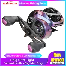 TSURINOYA SPIRIT FOX 150, сверхлегкая Рыболовная катушка 189 г, катушка для наживки, левосторонняя и правая рука, 6 кг, приманка для окуня, Супер длинная катушка для литья BFS