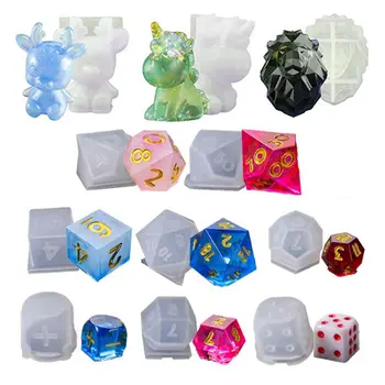 

Shapes Dice Fillet Square Triangle Dice Mold Dice Digital Game Silicone Mould