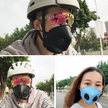 

Protective Mask Dustproof Anti-Fog Haze Breathing Respirator Face Mask Silicone Reuse Mascarilla Masque De Protection mascherina