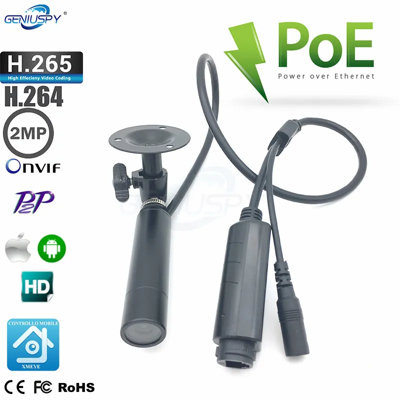 Geniuspy 1080P POE Power Over Ethernet мини IP камера видеонаблюдения сетевая Onvif Мини промышленная