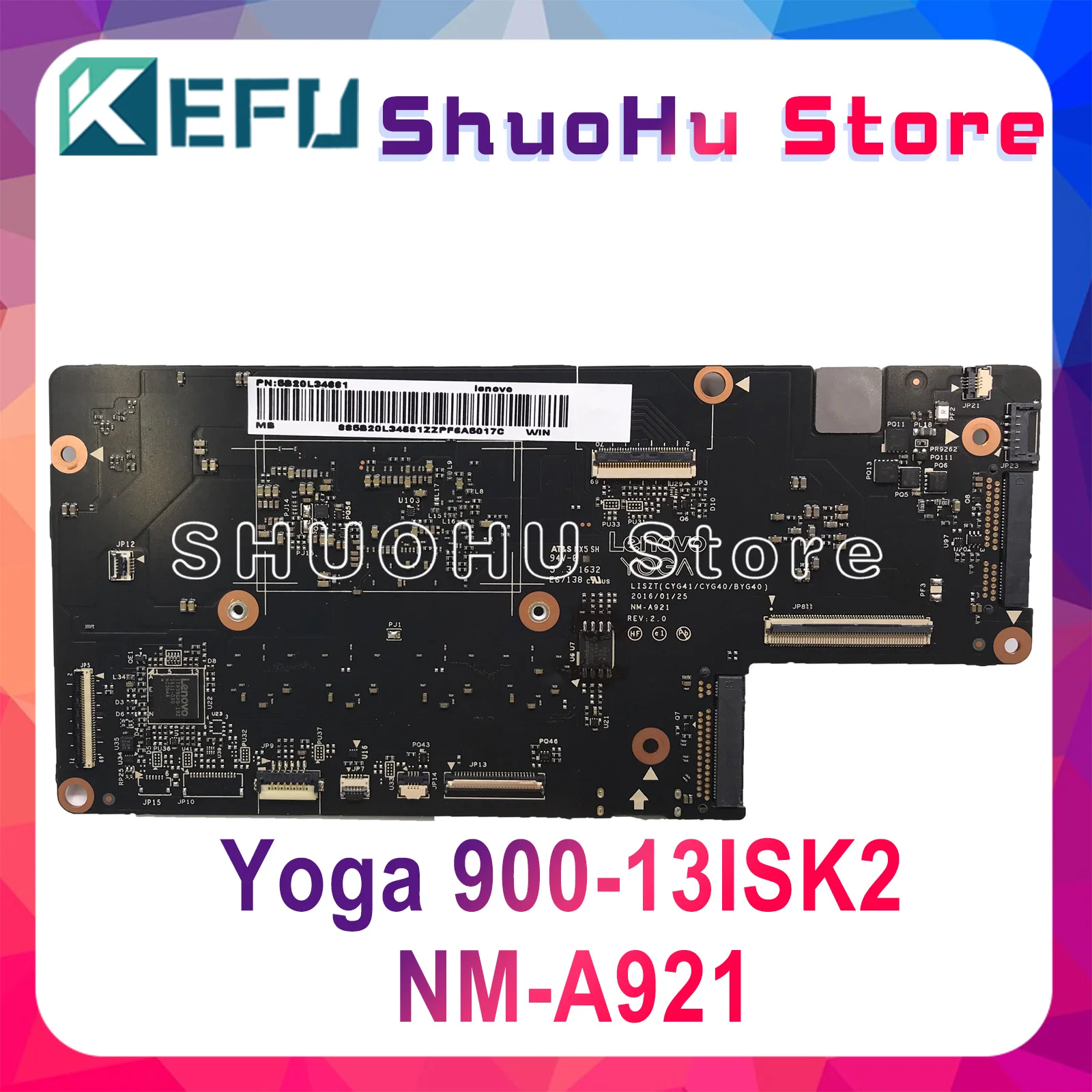 low cost  KEFU 900-13isk2 Laptop mainboard for Lenovo yoga900-13ISK 900-13ISK2 laptop motherboard I7-6560U 8G