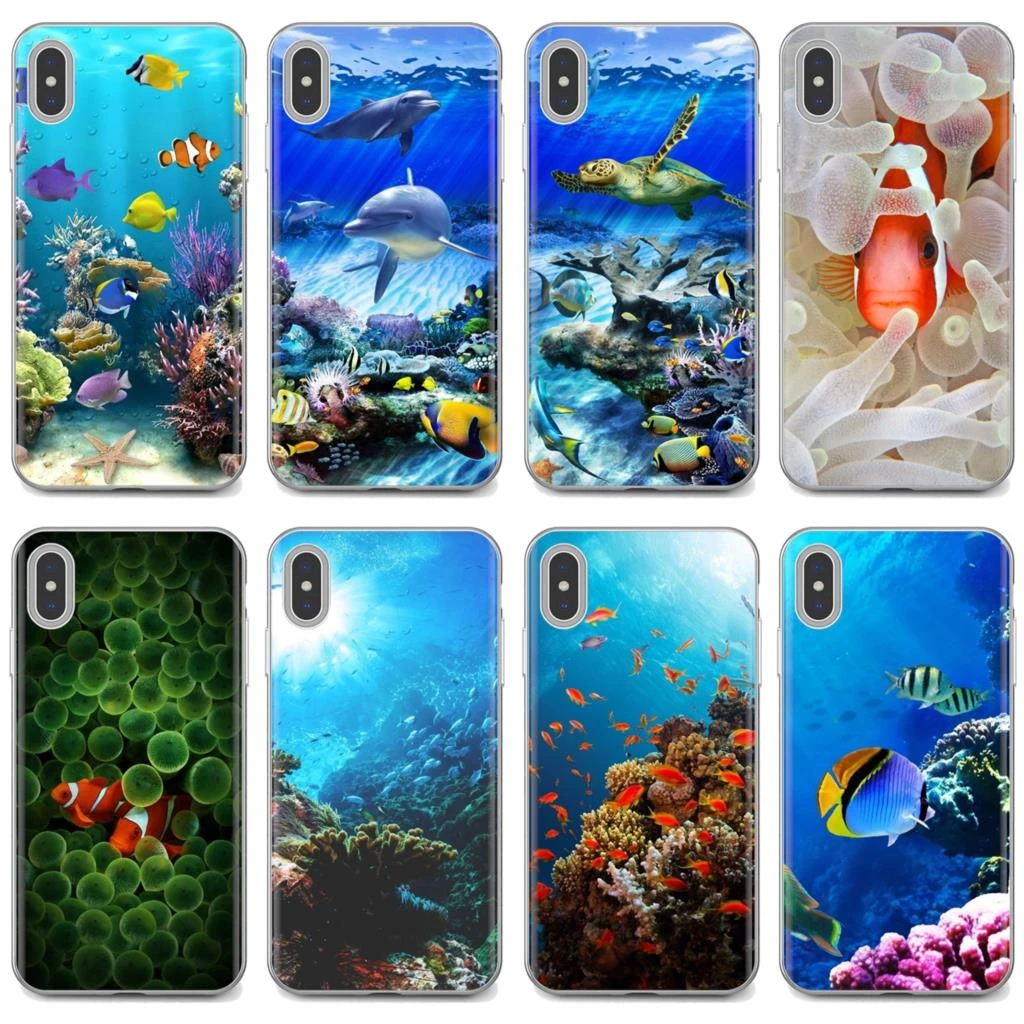 Sea Life Fish Wallpaper Buy Silicone Phone Case For Ipod Touch 5 6 Xiaomi Redmi S2 6 Pro 5a Pocophone F1 Lg G6 Q6 Q7 G5 Phone Case Covers Aliexpress
