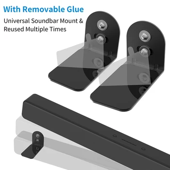 

Universal Sound Bar Speaker Wall Mount Bracket Holder Stands for Bose Solo 5/JBL//Polk Audio/TaoTronics Most of TV Sound Bar
