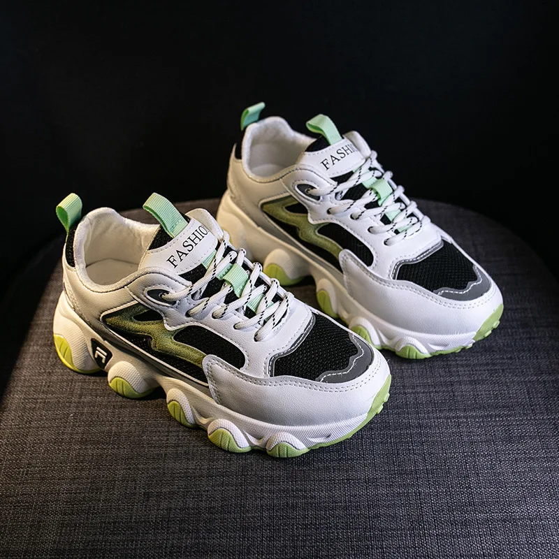 

2020 Spring New Style Super Fire Students of Dad Shoes Women's Korean-style Versatile Breathable Thick Bottomed Low Top Casual S