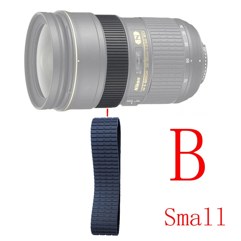Настоящее кольцо для объектива Zoom+ Focus Grip резиновое кольцо для Nikon AF-S NIKKOR 24-70 мм 24-70 мм 1:2. 8 G ED Запасная часть - Цвет: B Small