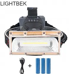 LIGHTBEK светодиодный 8000лм перезаряжаемый, COB яркий прожектор водонепроницаемый рабочий свет для кемпинга, рыбалки, бега, Hiki