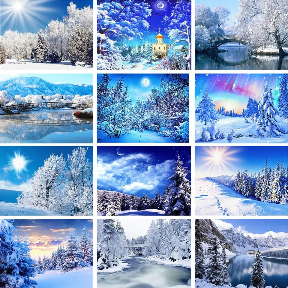 14/16/18/22/25ct TOP scenery cross stitch color fabric choose Counted Cross Stitch Kit Cross-stitching Package Stich 1 | Дом и сад