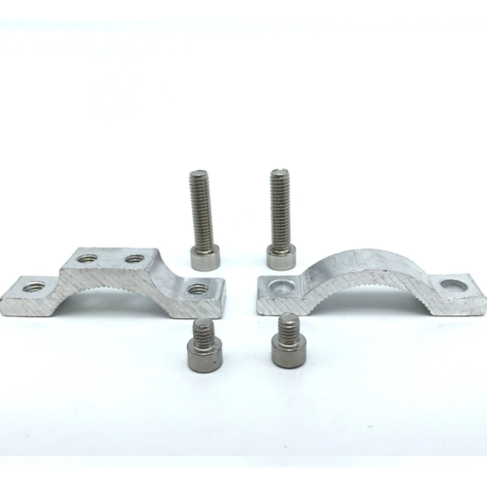 Motorcycle E-Bike Headlight Spotlight Mount Fixed Clamp Bracket Clip 1.8cm-2.5cm Aluminum Silver Motorcycle Accessories