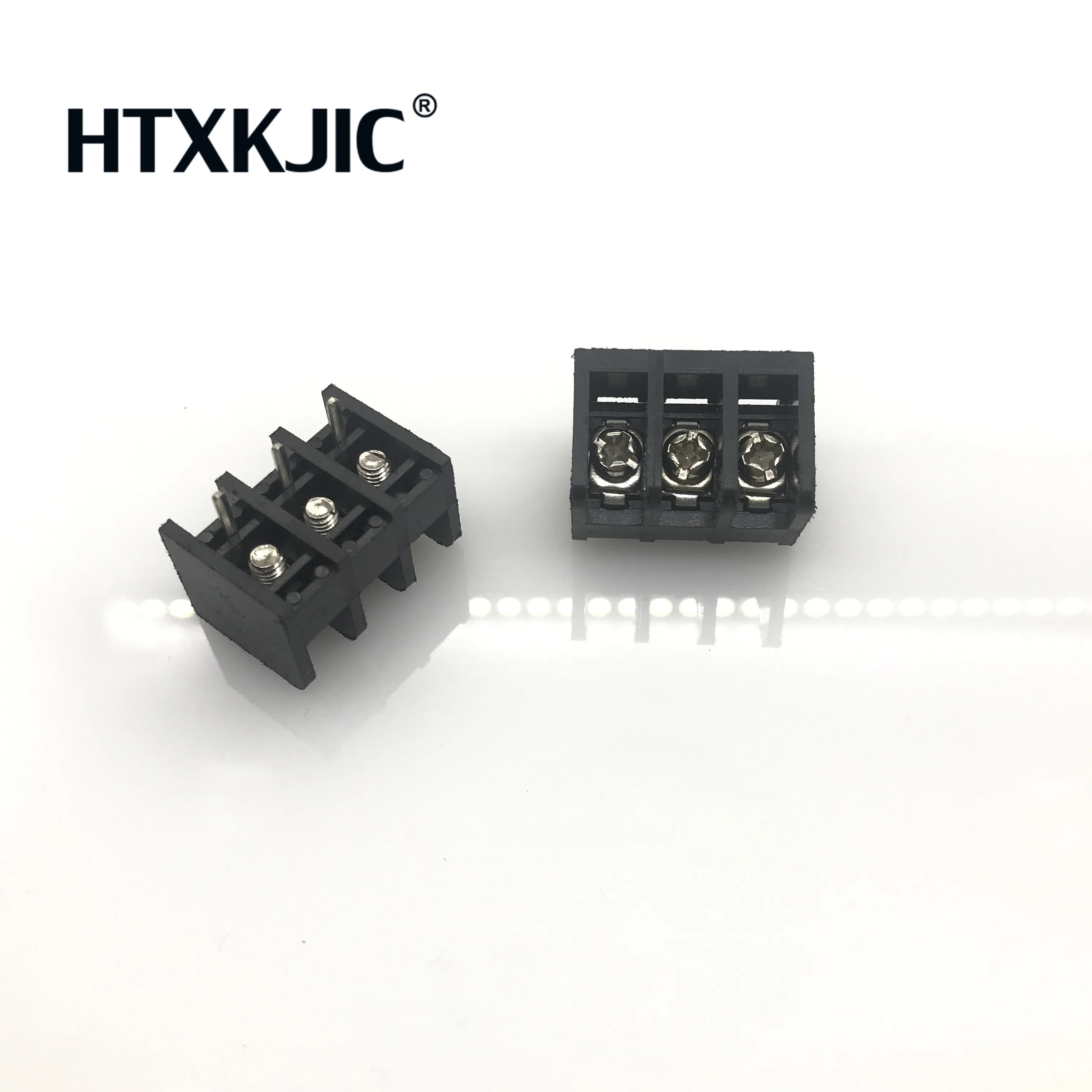 Blocos de Terminais de Barreira 6.35 Milímetros Arremesso Conector 730pin Hb611 Alfinete Preto Proteção Ambiental 100 Pcs - Imagem 2