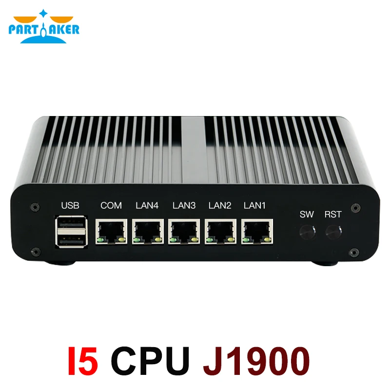 Mini PC sin ventilador pfSense servidor Celeron J1900 Quad Core 4 LAN Gigabit Firewall Router Windows 10/8/7 Nettop HTPC RJ45 VGA Minipc