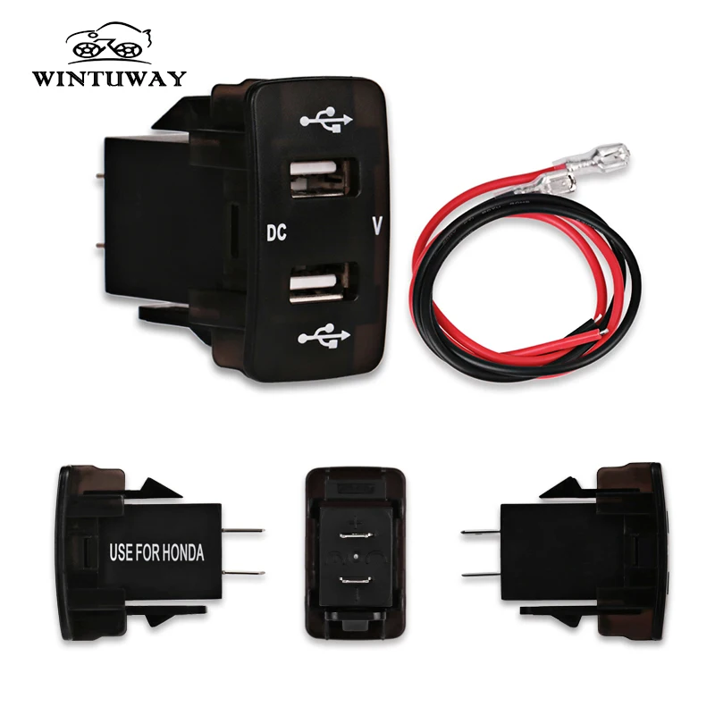 3.1A Car Motorcycle Dual USB Charger LED Digital Display Voltage Meter