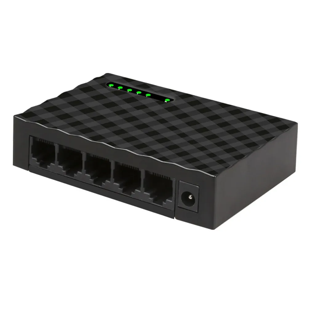 Usb-концентраторы Новые поступления RJ45 мини 5-Порты для быстрой работы в сети этернет на черный Переключатель концентратор для компьютера Тетрадь настольных ПК ЕС Вилки 19OCT31