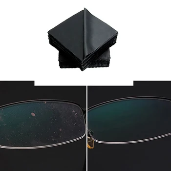 

30pcs/set 14*14cm Eyeglasses Cleaning Cloth Black Microfiber Cleaner Cloths Glasses Cleaner Eyewear Accessories Wholesale