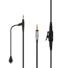 POYATU Boom Mikrofon Kabel Für Philips SHP9500 SHL5505 SHL5705 Audio Aux Kabel Für Gaming PS4 Xbox One Mit Volumen Steuert
