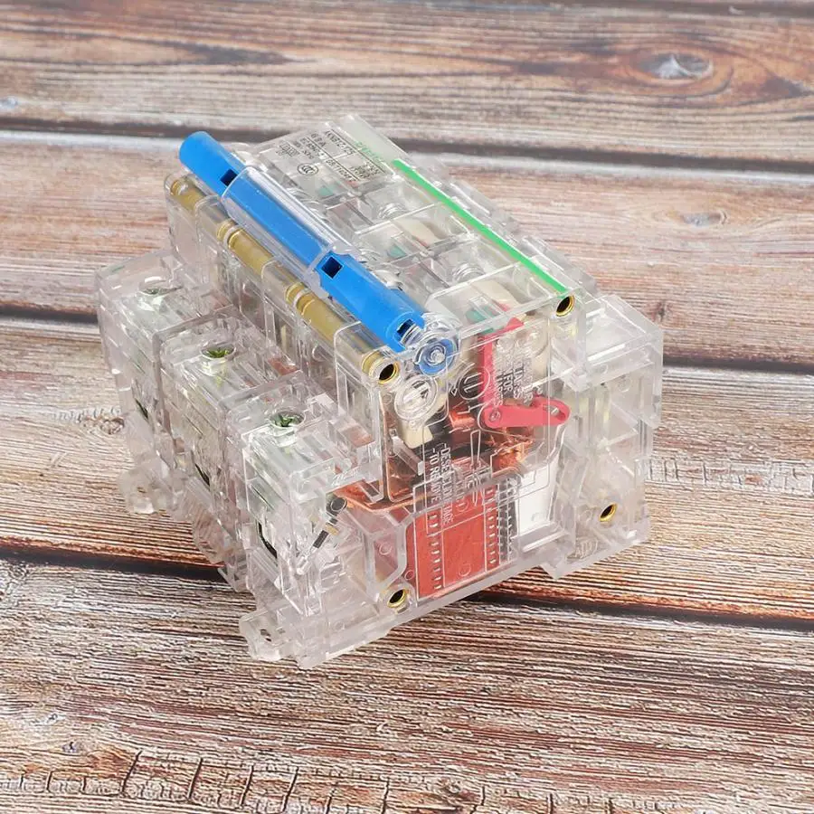 63A/80A/100A/125A DZ47 3P 690 В AC mcb прозрачный чехол мини воздушный автоматический выключатель миниатюрный 3P Прозрачный выключатель