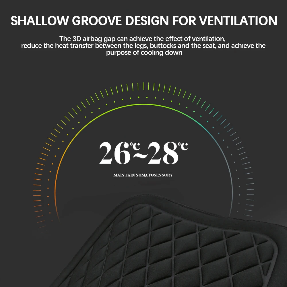 Car Seat Cushion Breathable Non-Slip Washable Universal Car Seat Cushion with Comfort Memory Foam for Vehicles Office Chair Home