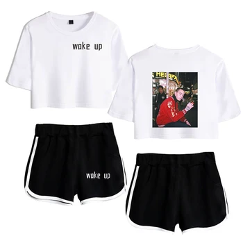 

Alexander Trautveyn print Women Two piece Set Summer Short Sleeve Sasha Trautvein Top Shorts Casual Shorts suit Streetwear kpop