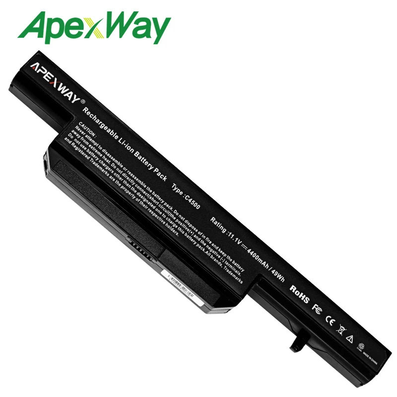 Аккумулятор ApexWay 11 1 V для ноутбука модель c4500bat 6 B4100M B4105 B5130M CLEVO C4100 C4500 C4500Q W150