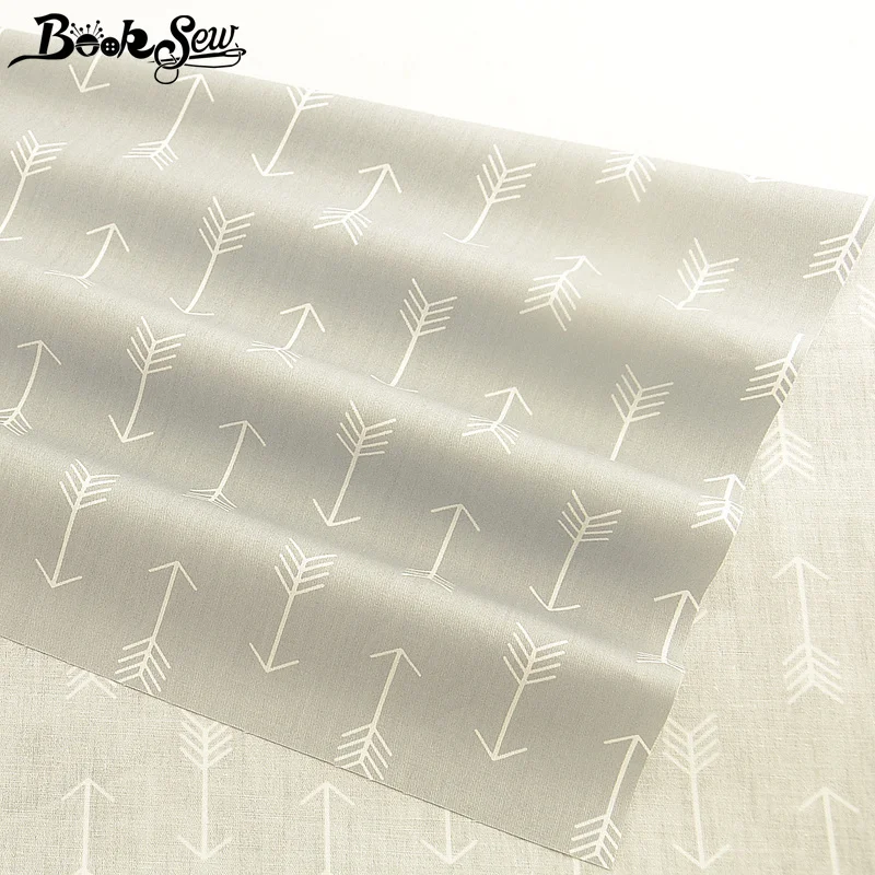 Booksew серый саржевый материал для шитья 100% хлопчатобумажная ткань с принтом Тип