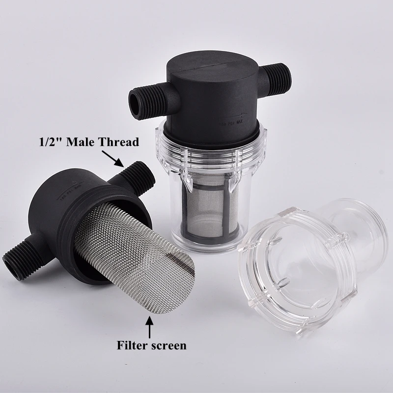 1/2 Inch Garden Watering Filter Aquarium Water Pump Inlet Water Inline Mesh Strainer Pond Car Washing Irrigation Filter Screen