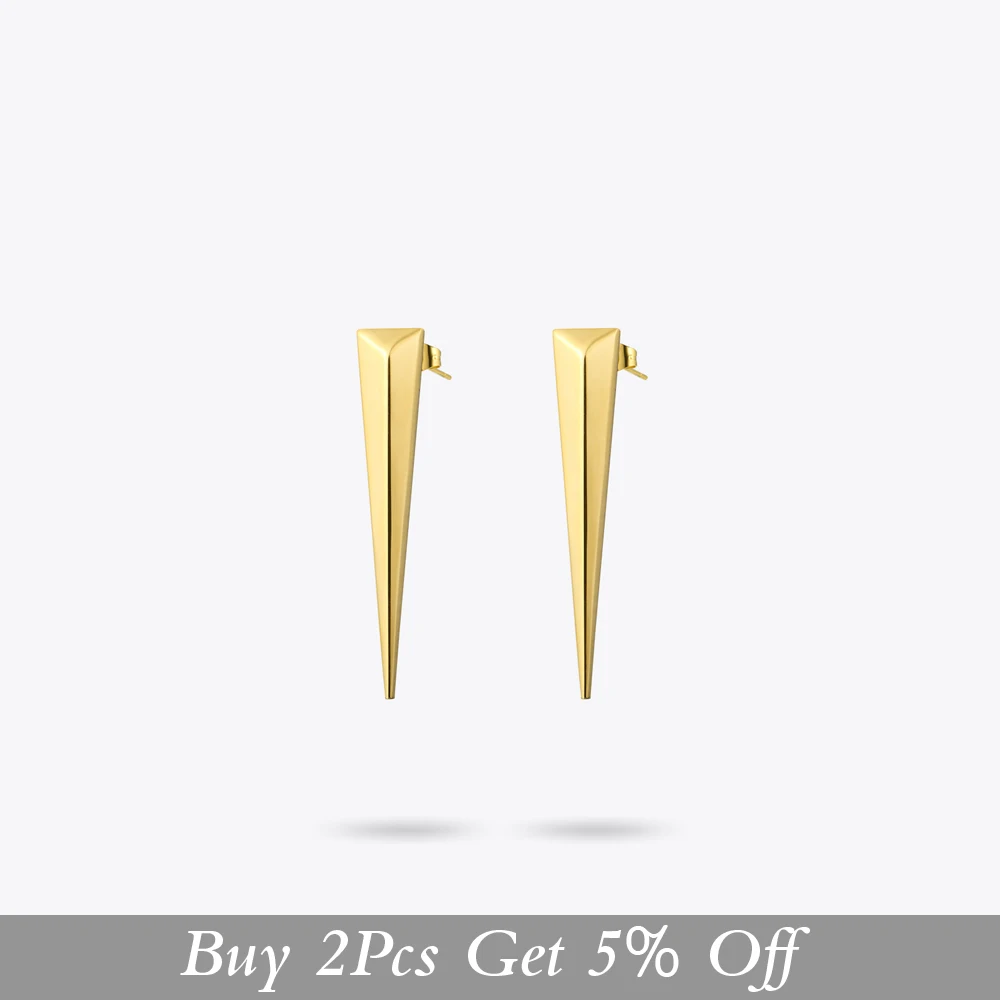 Женские треугольные серьги гвоздики из нержавеющей стали|jewelry indonesia|jewelry hallmarkjewelry