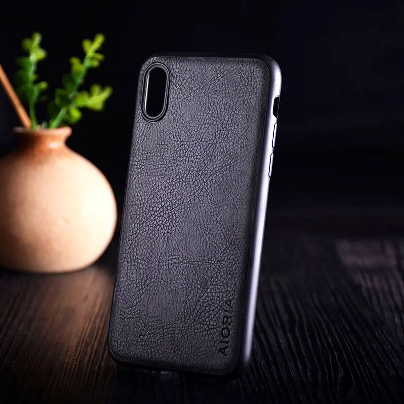 Чехол для iphone xr x xs max роскошный винтажный кожаный чехол с силиконовой крышкой