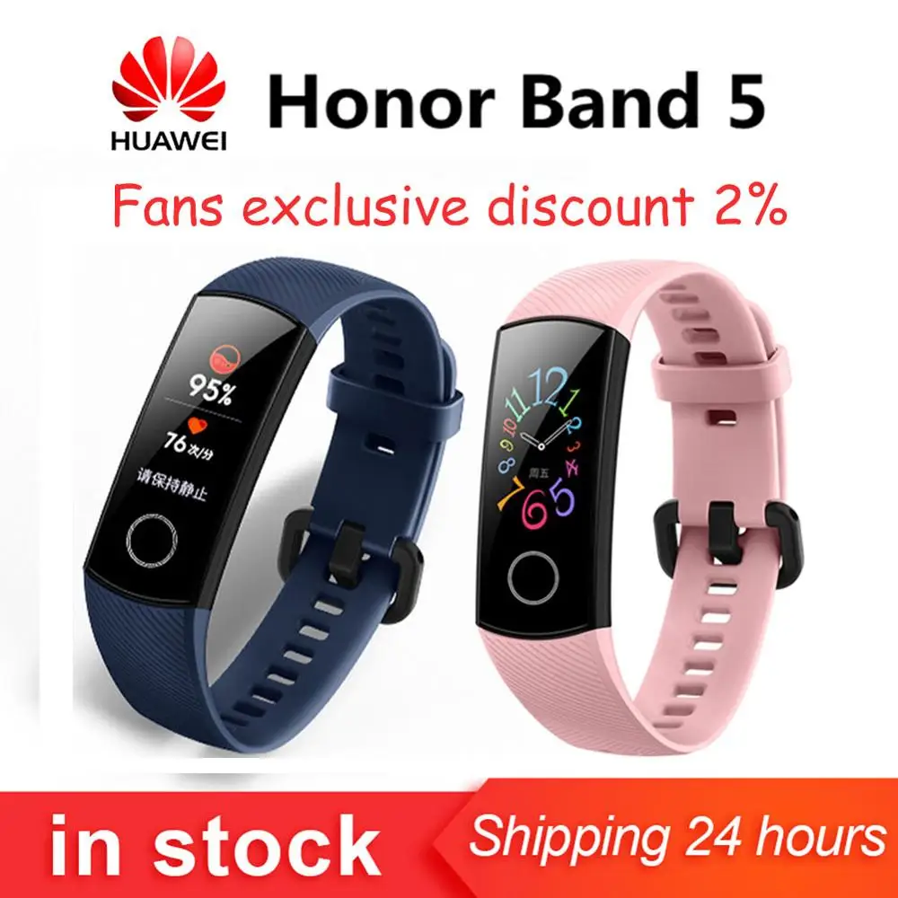 

2019 Hot For Huawei Honor Band 5 SmartBand Blood Oxygen Oximeter Heart Rate Monitor Fitness Tracker Smartwatch For Honor Band 5