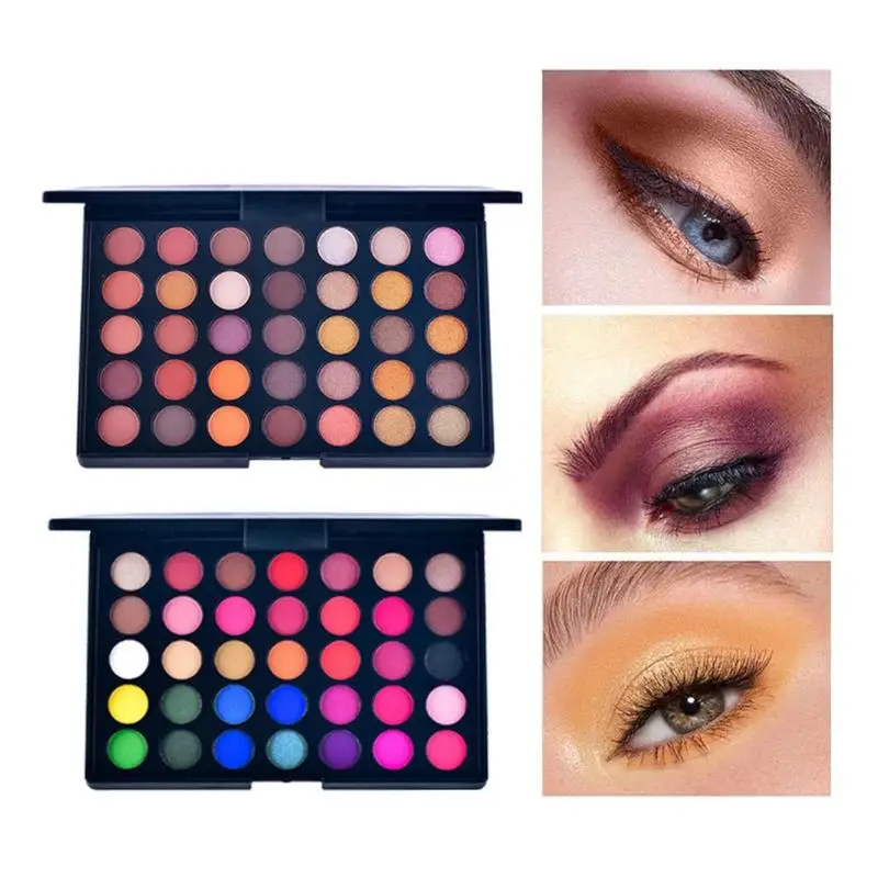 35 Colors Earth color pearlescent matt eye shadow eye shadow tray durable makeup eye shadow tray 35 Colors Earth color pearlescent matt eye shadow eye shadow tray durable makeup eye shadow tray