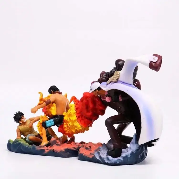 

One Piece/Sea King Fighting Version Red Dog Ace Luffy Ace Death Scene Boxed Garage Kit