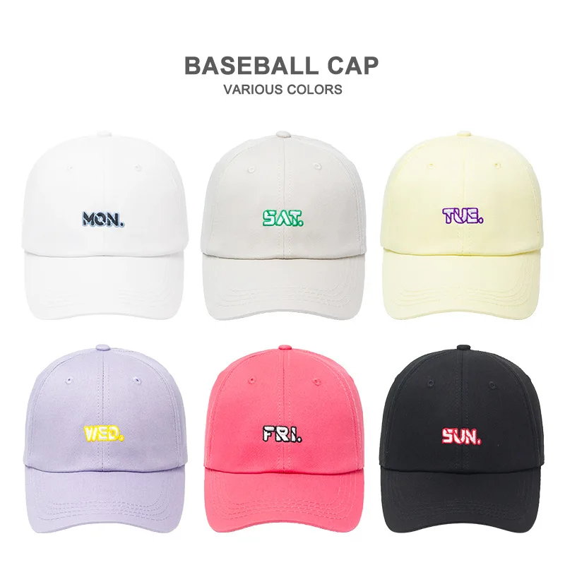 

MON FRI WED TUE SAT SUN Every Day of A Week Hat for Men and Women Baseball Cap
