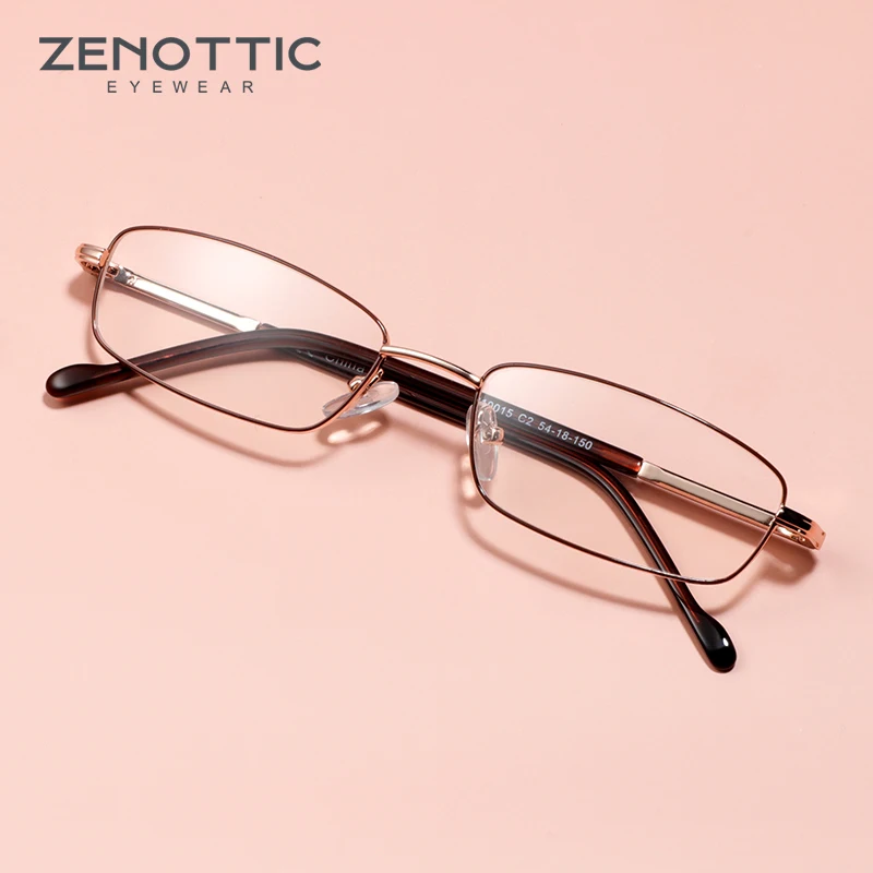 

ZENOTTIC Metal Glasses Frame Women Men Ultralight Business Eyewear Myopia Optical Eye Glasses Square Optical Eyeglasses Frame