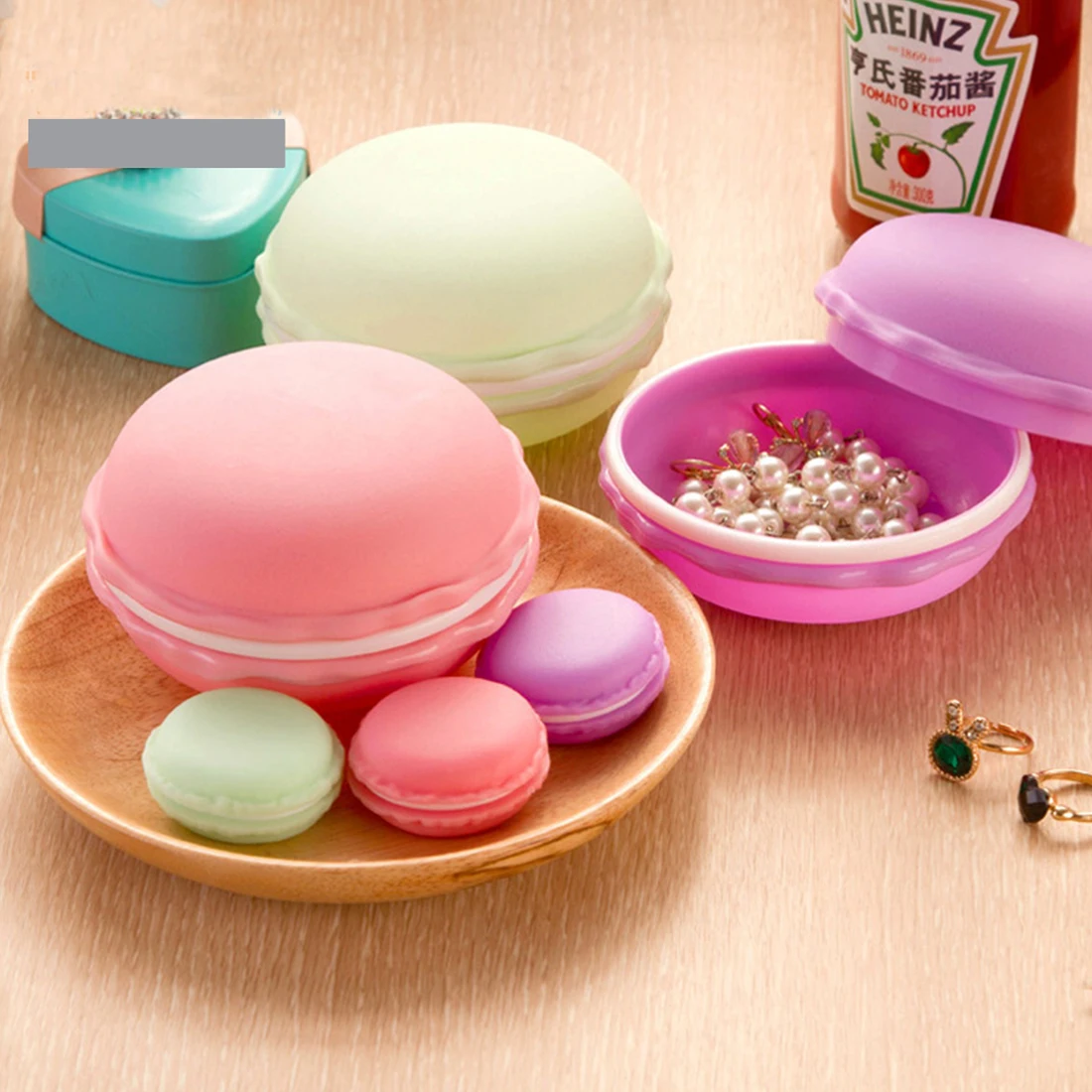 

Portable Candy Color Mini Storage Boxes Cute Gift Pill Carrying Case Headset Protection Box DIY Paper Board Storage Cosmetic Box