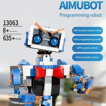 

In stock MOULD KING Idea intelligent programming Remote control robot Boost WALL E Toys Model Building Bricks Blocks 13063 Toys