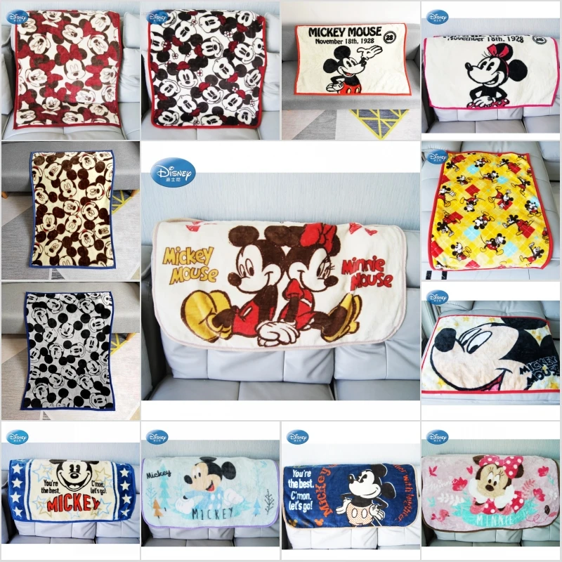 

Disney Mickey Minnie Mouse Baby Children Birthday Gift Soft Flannel Blanket Nap Mat with Blanket Swaddle Wrap 70x100cm on Crib