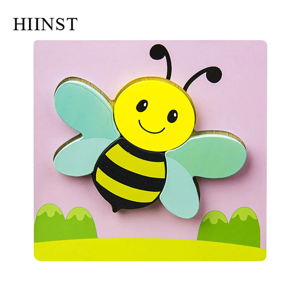 HIINST пазл, игрушки для детей, Kawaii деревянные пазлы с животными, детские развивающие игрушки, развивающие игрушки для малышей