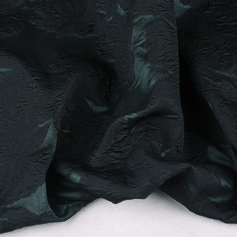 Французский 3D Цветочный Принт темно зеленый жаккардовая парча ткань одежда для весна осень пальто ветровка tecidos tissu SP5930