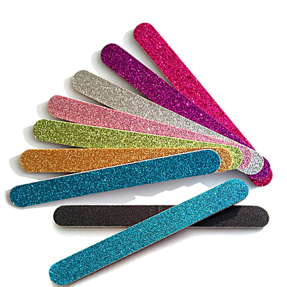 

3PC Random Color Glitter Nail Files Sanding Buffer Pedicure Manicure Professional Beauty Nail Art Care Accessories Tools