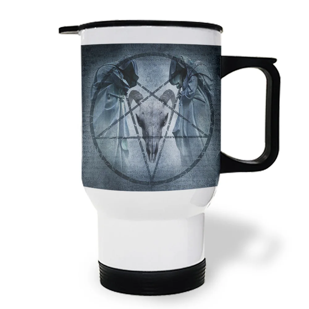 Baphomet овечья злая кофейная кружка для путешествий с защитой от проливания воды